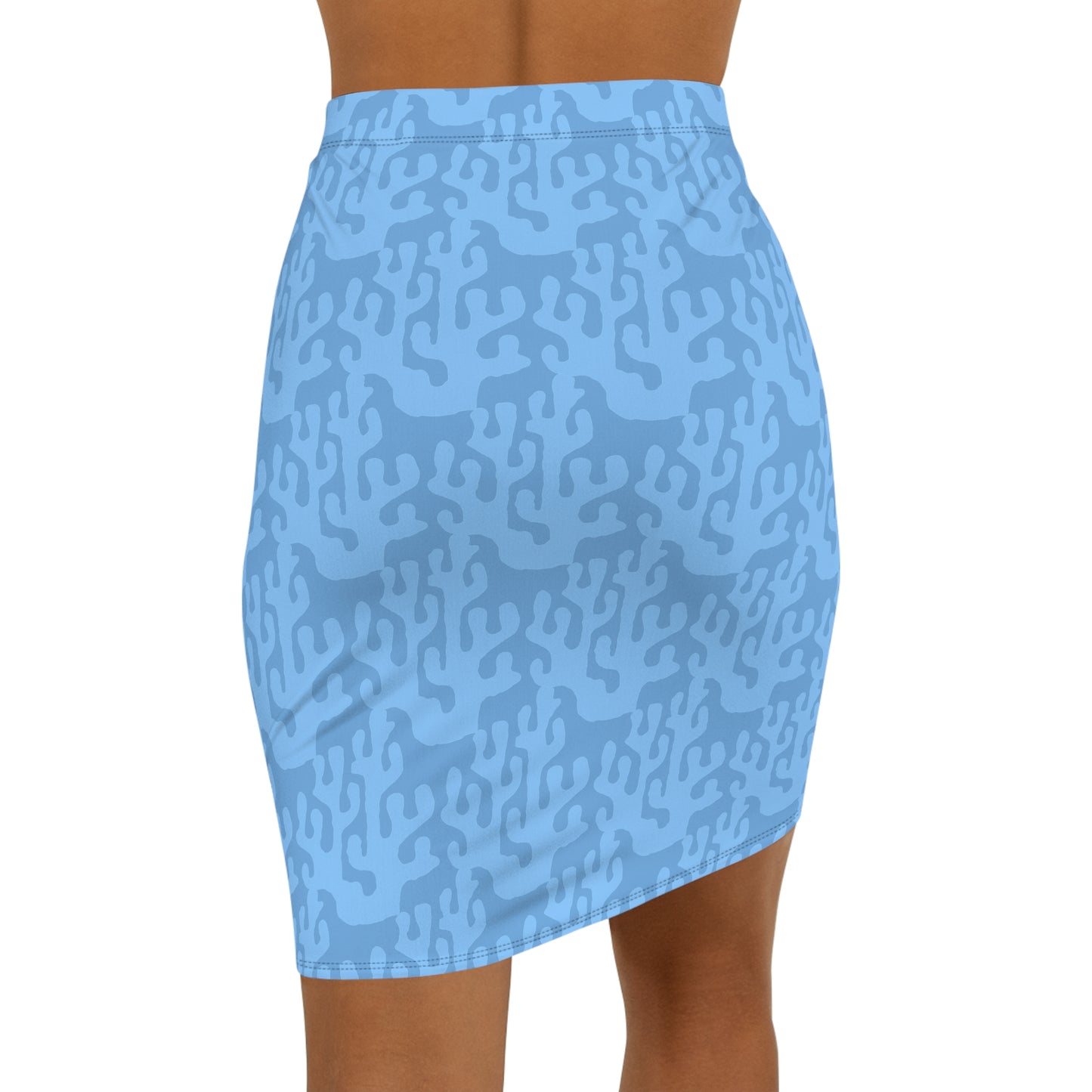 Trendy Women's Mid-Waist Pencil Skirt