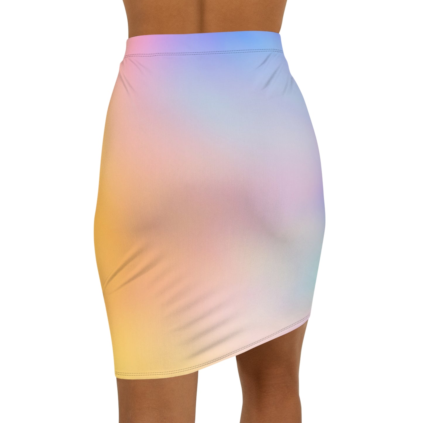 Gradient Glow Women's Mid-Waist Pencil Skirt