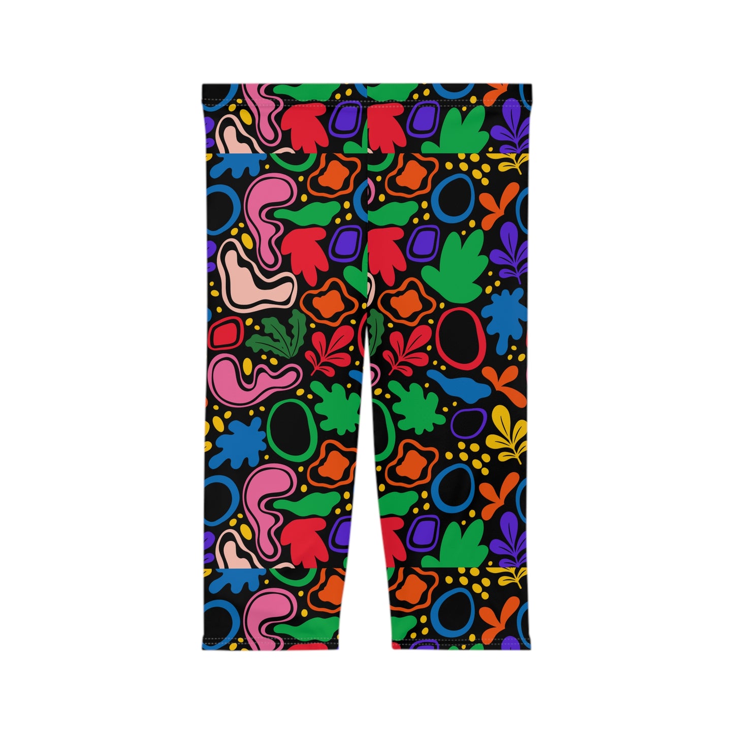Vibrant Floral Capri Leggings, Colorful Activewear, Summer Essentials, Yoga Pants, Stylish Loungewear, Gifts for Her, Festival Outfit