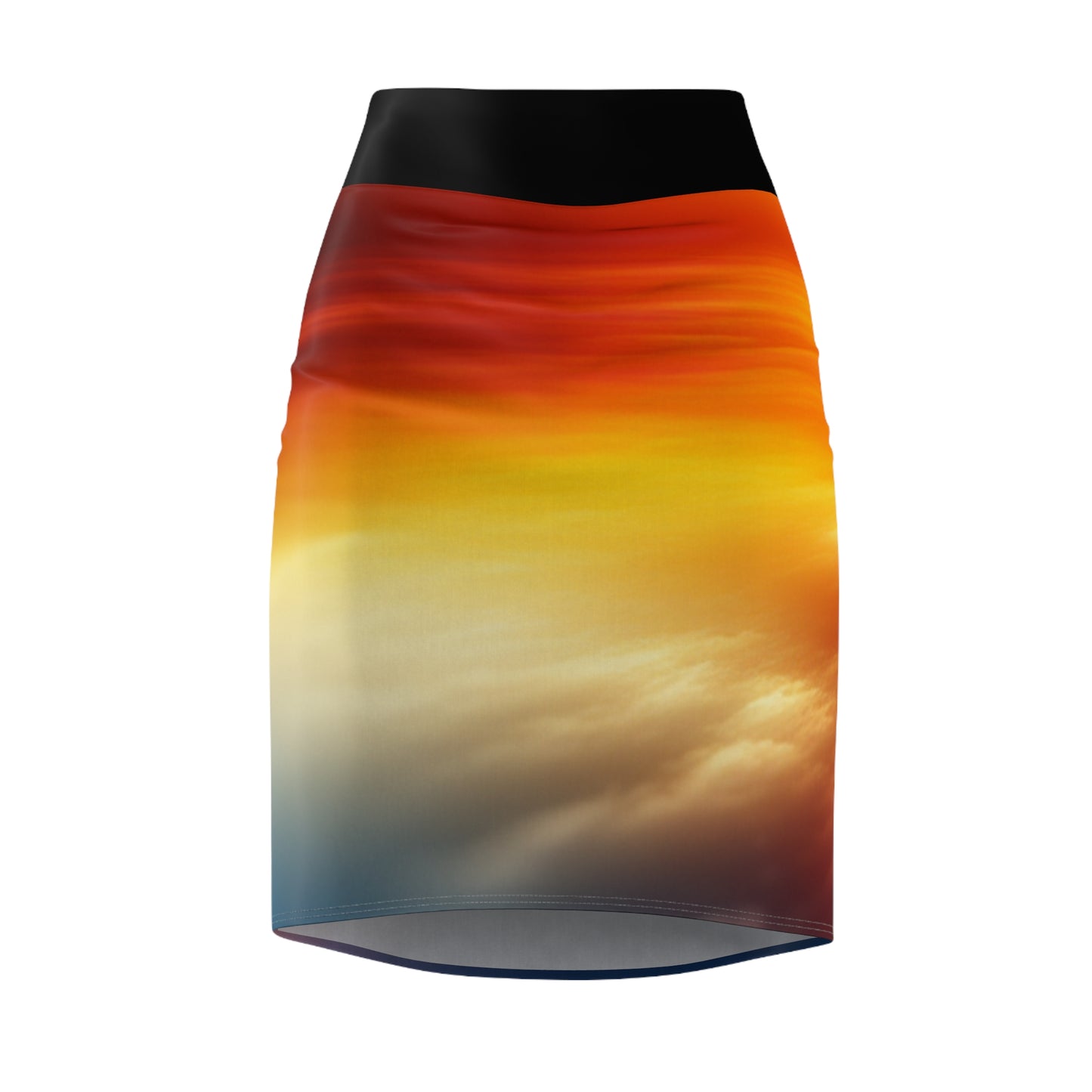 Vibrant Sunset Women's Pencil Skirt, Stylish Skirt, Fashionable Skirt, Colorful Skirt, Casual Wear, Summer Fashion