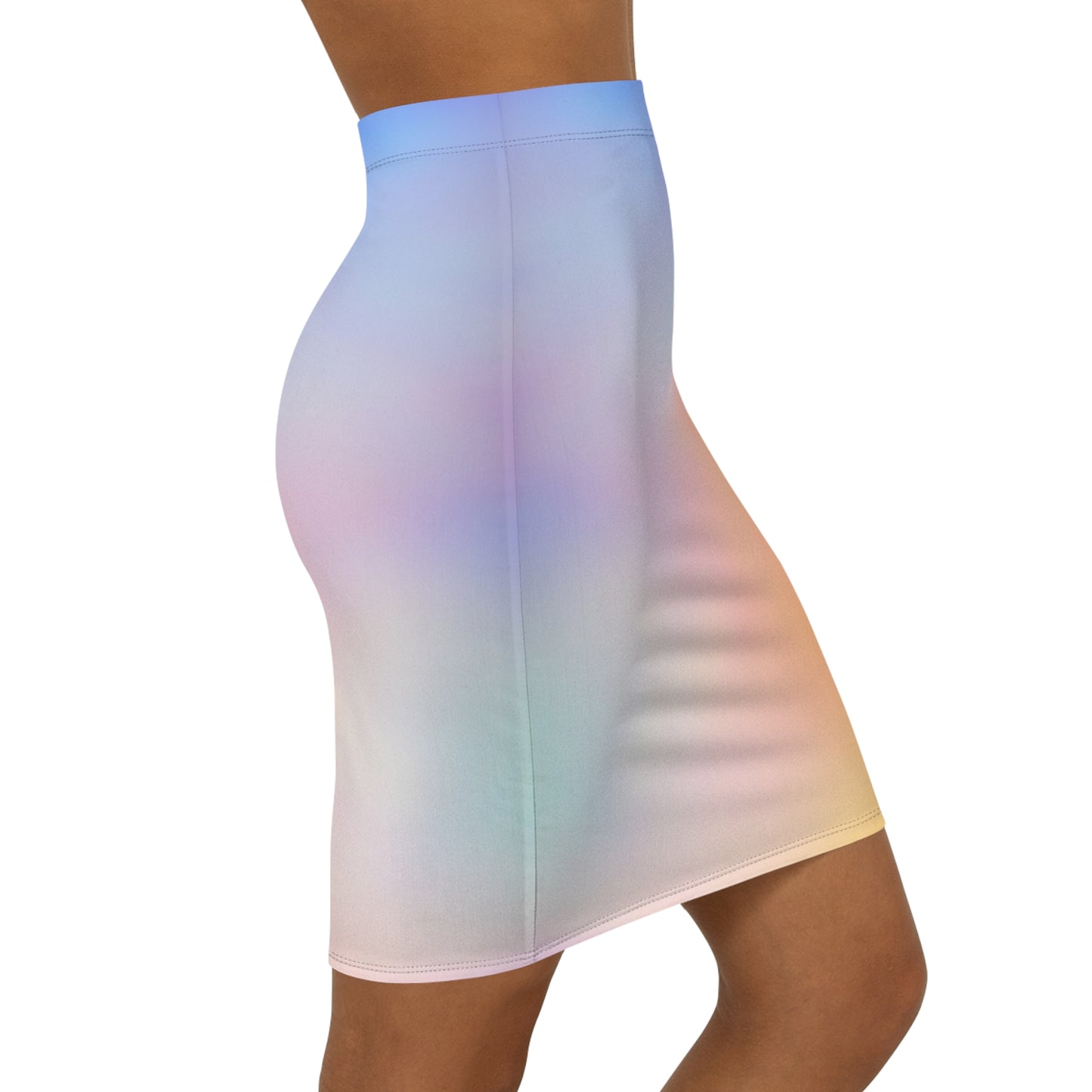 Gradient Glow Women's Mid-Waist Pencil Skirt