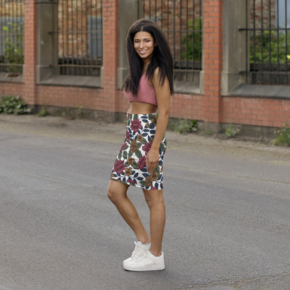 Floral Print Pencil Stylish Skirt for Women