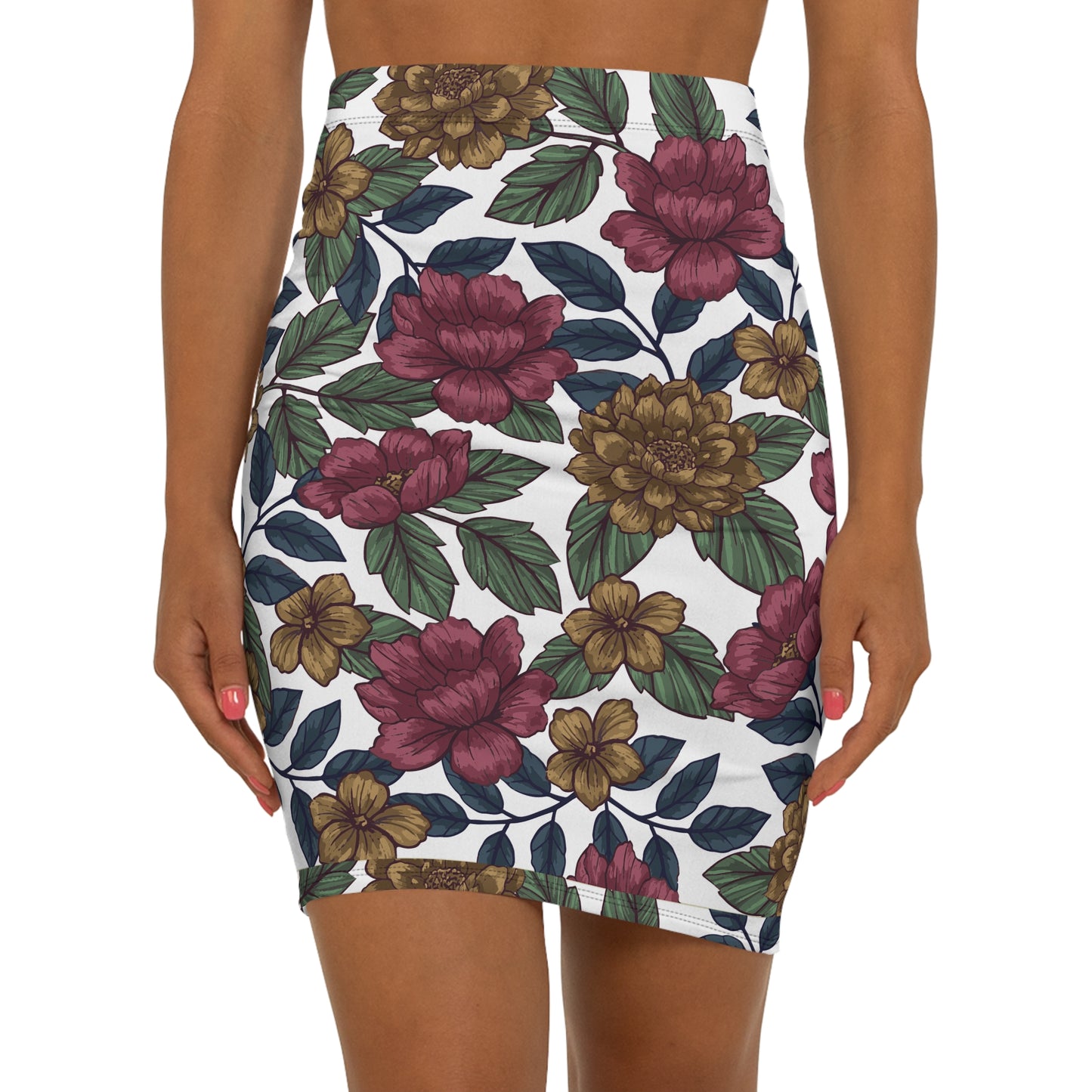 Floral Print Pencil Stylish Skirt for Women