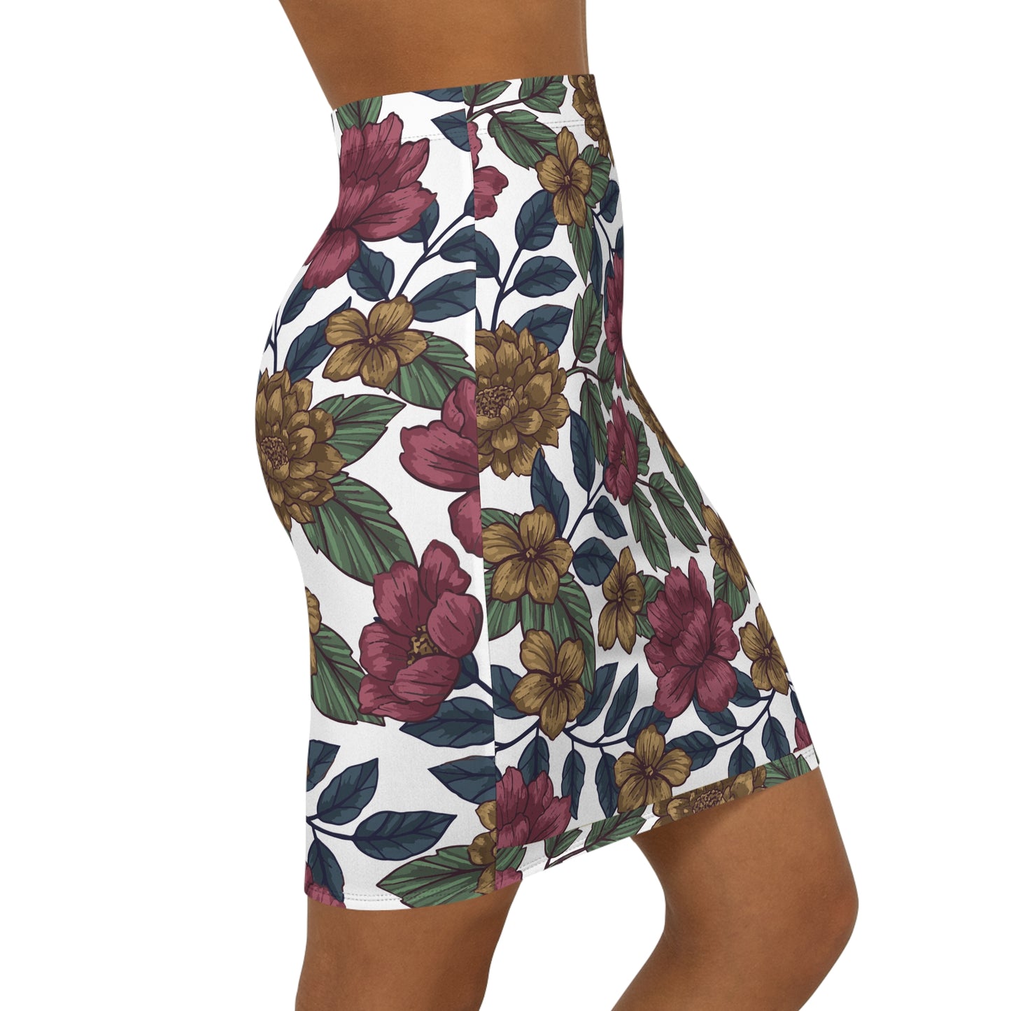 Floral Print Pencil Stylish Skirt for Women