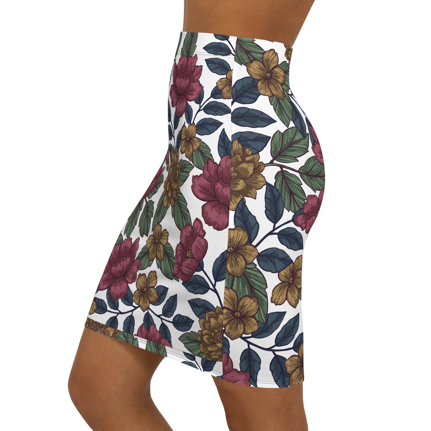 Floral Print Pencil Stylish Skirt for Women