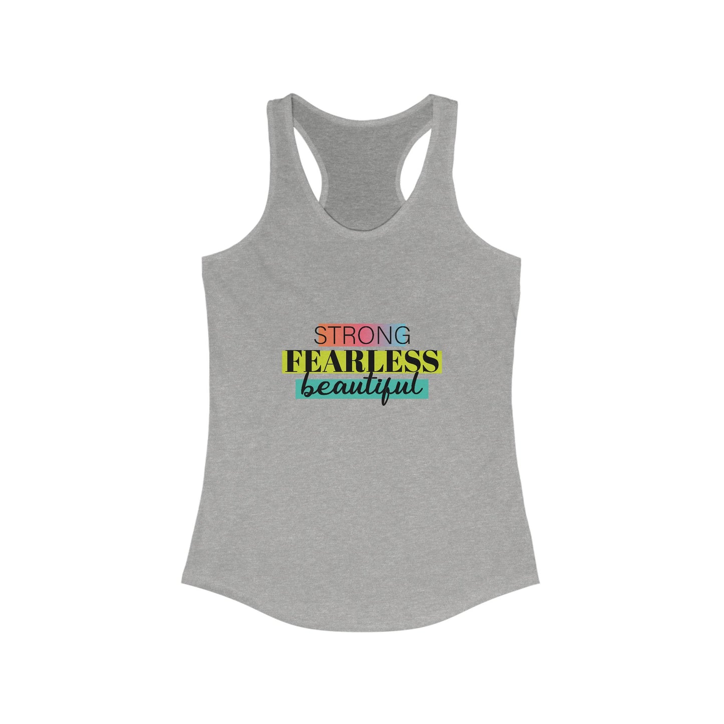 Strong Fearless Beautiful Racerback Tank Top