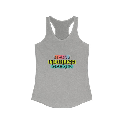 Strong Fearless Beautiful Racerback Tank Top