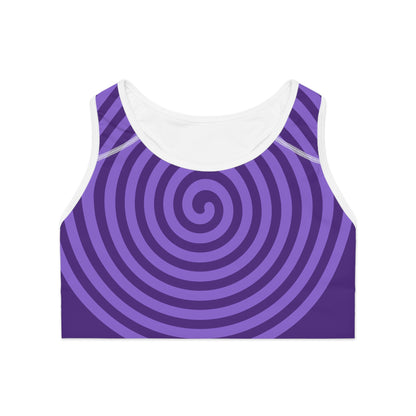 Vibrant Spiral Sports Bra for Women, Workout Top.