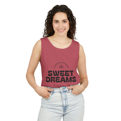 Sweet Dreams Tank Top | Unisex Garment-Dyed Sleepwear, Relaxation Wear, Gift for Sleep Lovers, Lazy Days, Summer Vibe