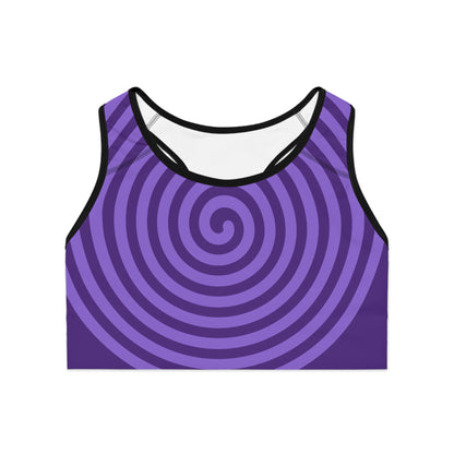 Vibrant Spiral Sports Bra for Women, Workout Top.