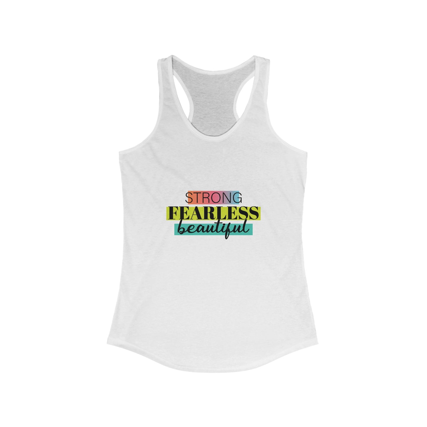 Strong Fearless Beautiful Racerback Tank Top