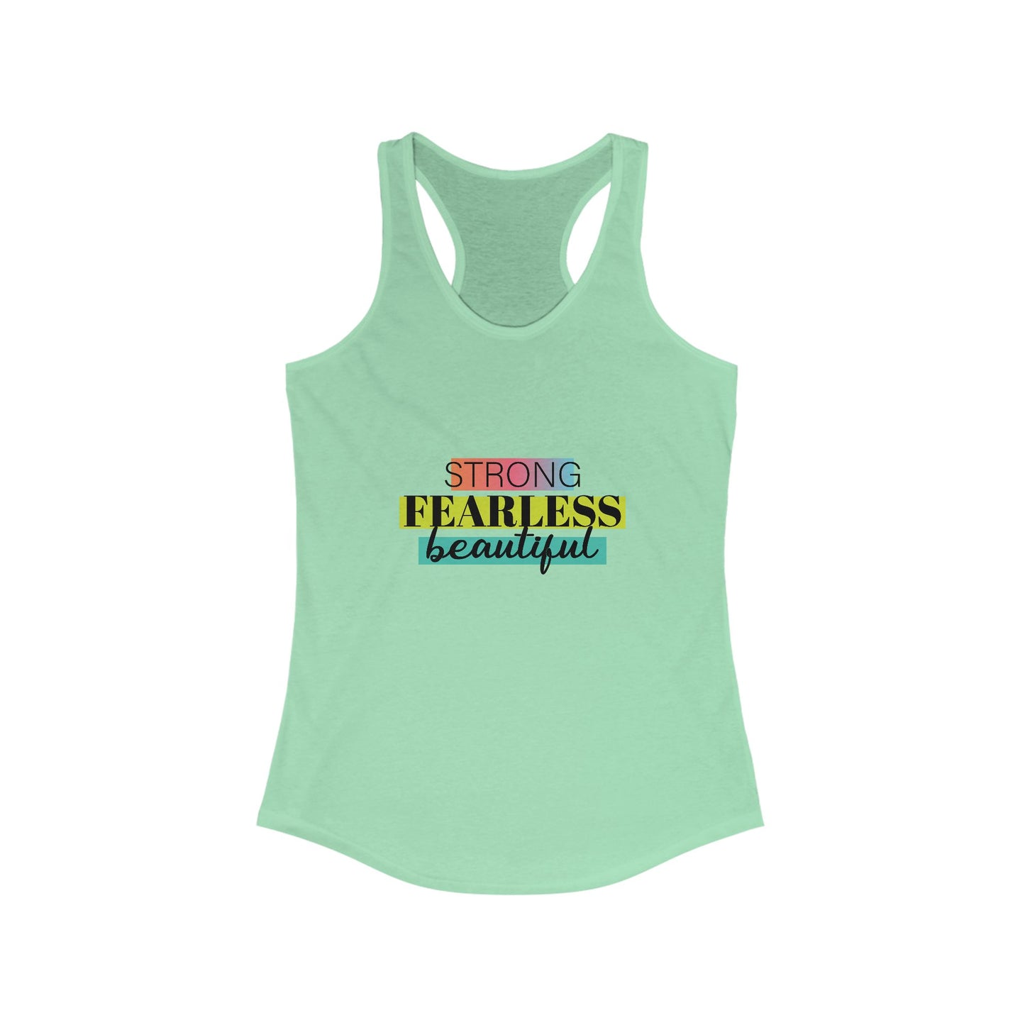 Strong Fearless Beautiful Racerback Tank Top