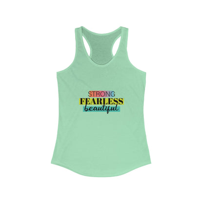 Strong Fearless Beautiful Racerback Tank Top