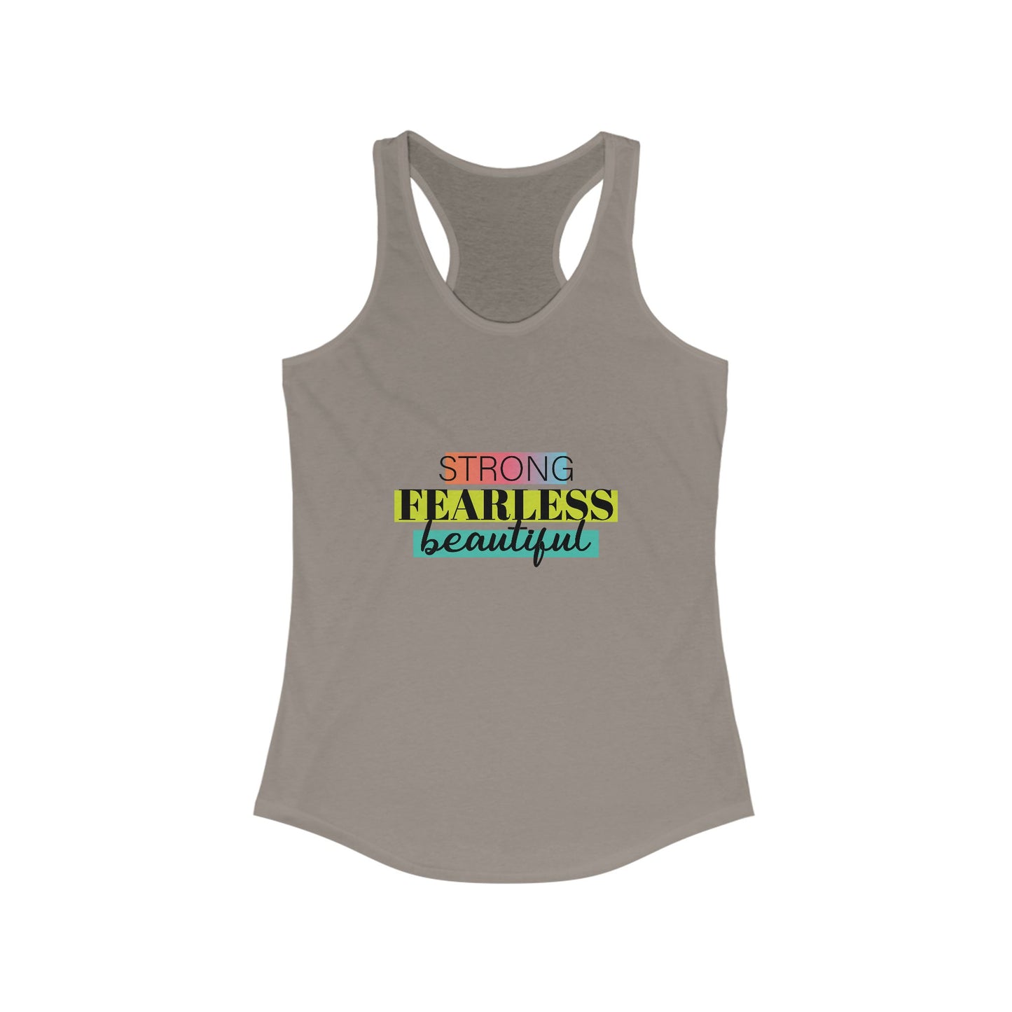 Strong Fearless Beautiful Racerback Tank Top