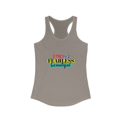 Strong Fearless Beautiful Racerback Tank Top