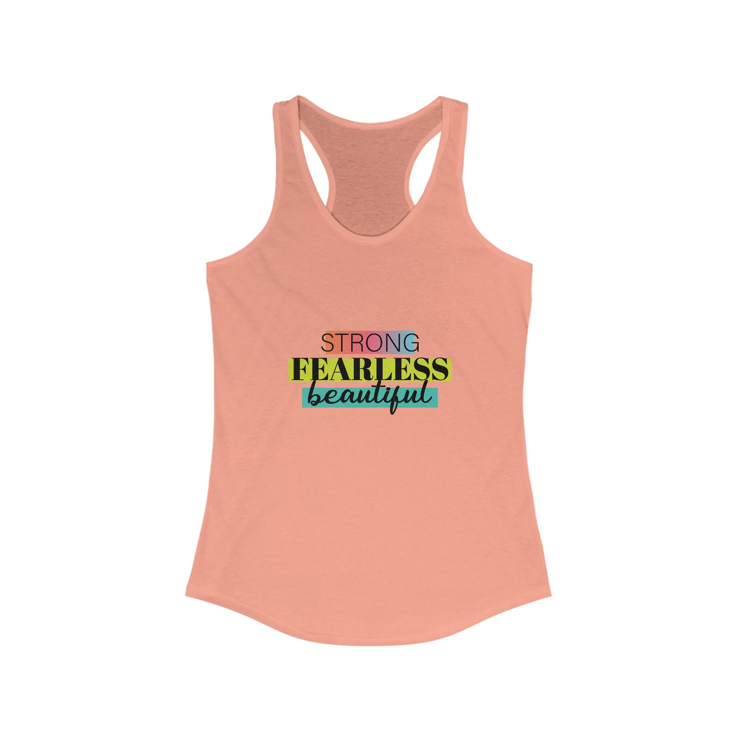 Strong Fearless Beautiful Racerback Tank Top