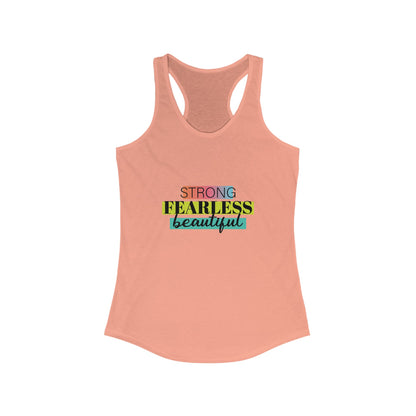 Strong Fearless Beautiful Racerback Tank Top