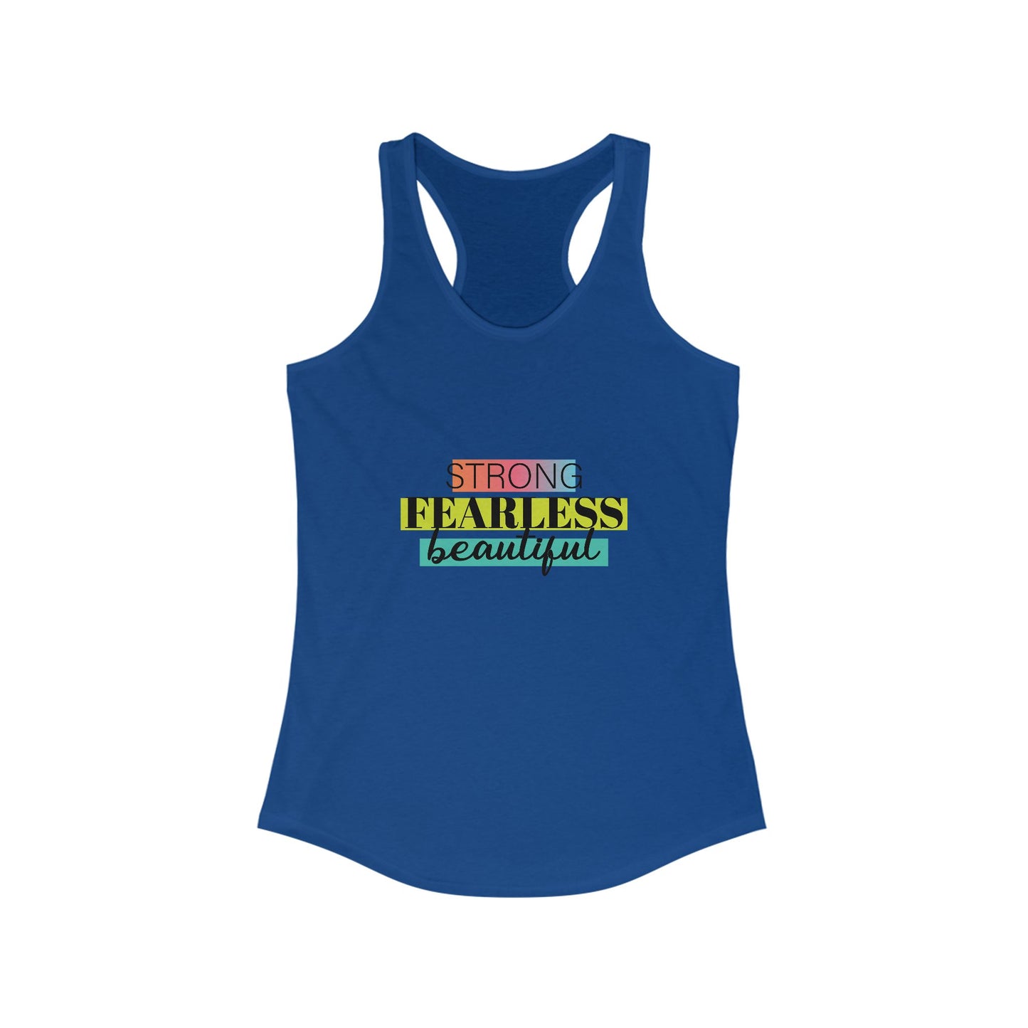 Strong Fearless Beautiful Racerback Tank Top