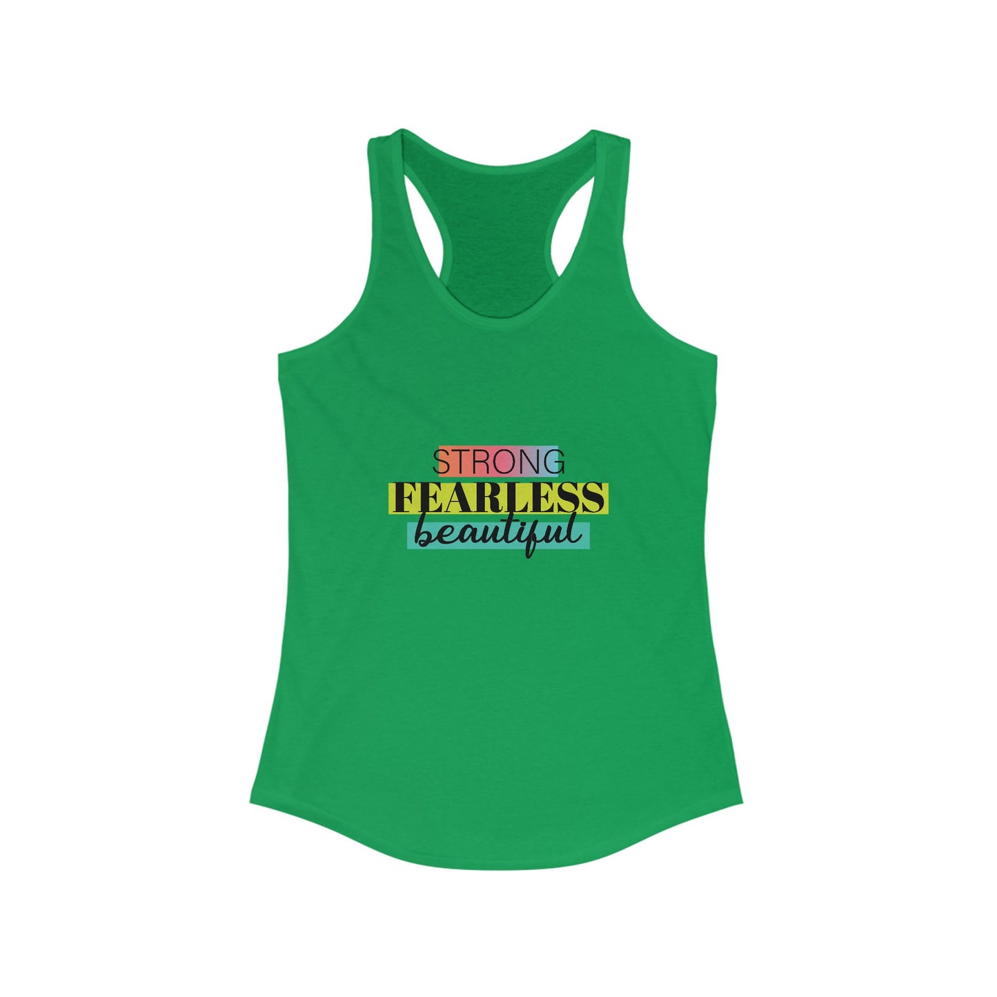 Strong Fearless Beautiful Racerback Tank Top