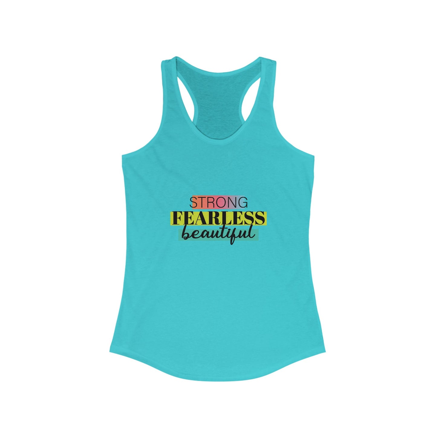 Strong Fearless Beautiful Racerback Tank Top