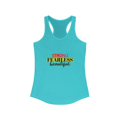 Strong Fearless Beautiful Racerback Tank Top
