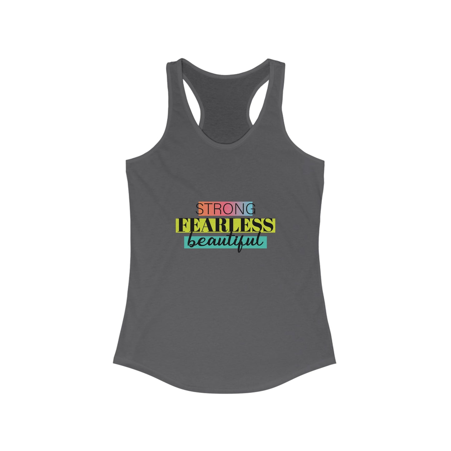 Strong Fearless Beautiful Racerback Tank Top