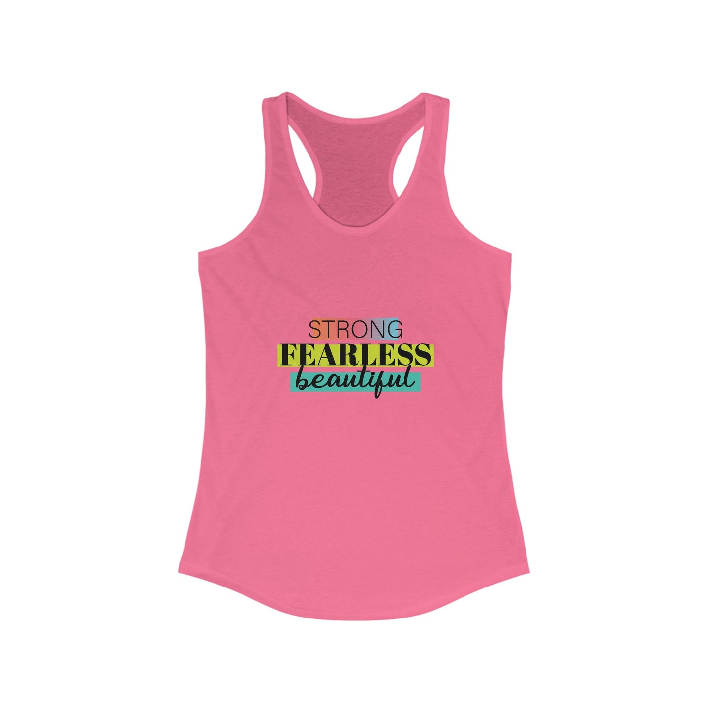 Strong Fearless Beautiful Racerback Tank Top
