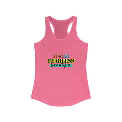 Strong Fearless Beautiful Racerback Tank Top