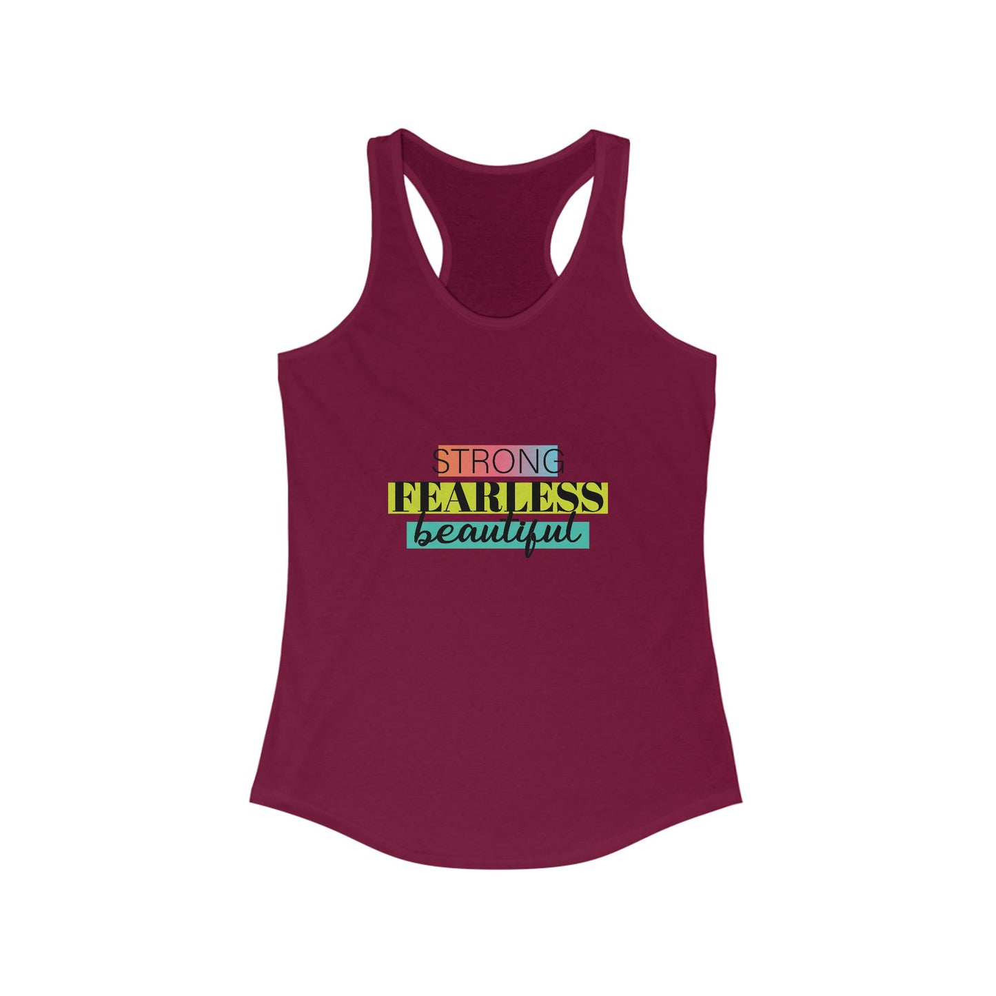 Strong Fearless Beautiful Racerback Tank Top