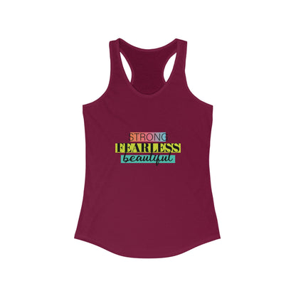 Strong Fearless Beautiful Racerback Tank Top