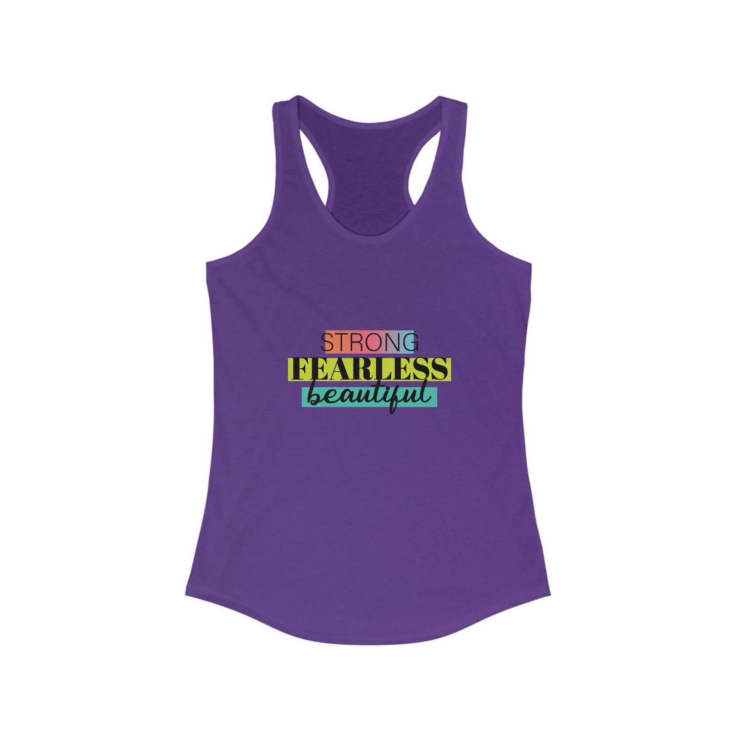 Strong Fearless Beautiful Racerback Tank Top