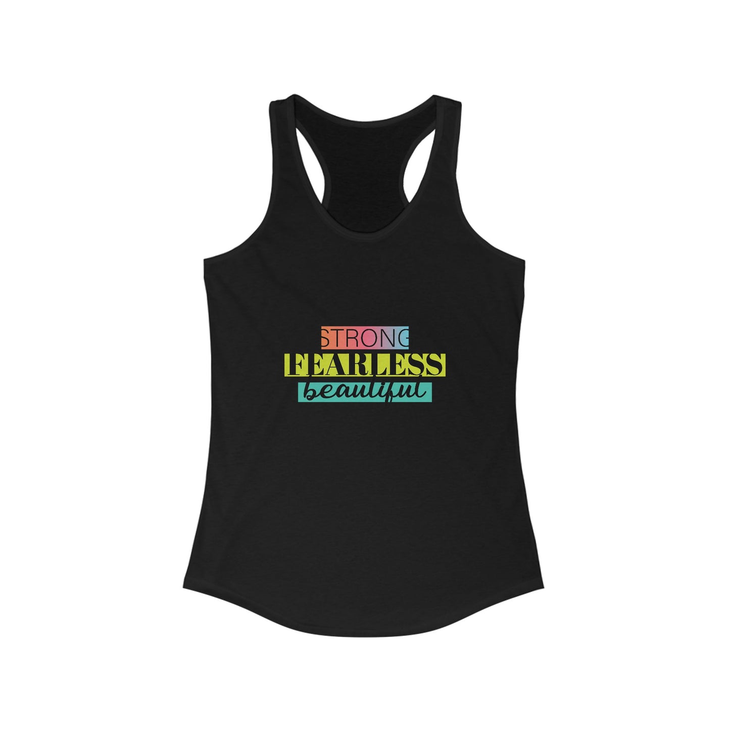 Strong Fearless Beautiful Racerback Tank Top