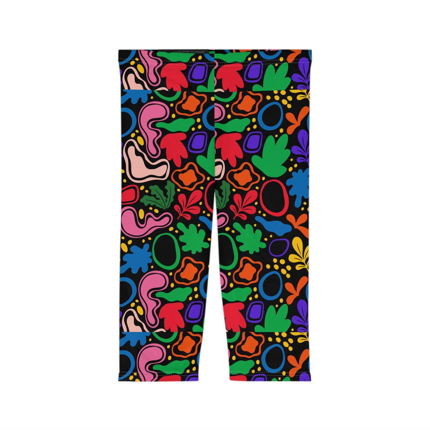 Vibrant Floral Capri Leggings, Colorful Activewear, Summer Essentials, Yoga Pants, Stylish Loungewear, Gifts for Her, Festival Outfit