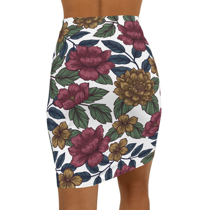 Floral Print Pencil Stylish Skirt for Women