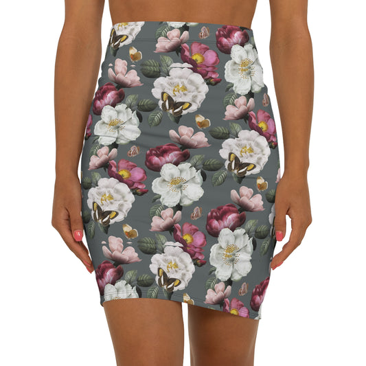 Floral Print Mid-Waist Pencil Skirt | Chic Office Wear