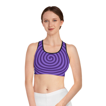 Vibrant Spiral Sports Bra for Women, Workout Top.