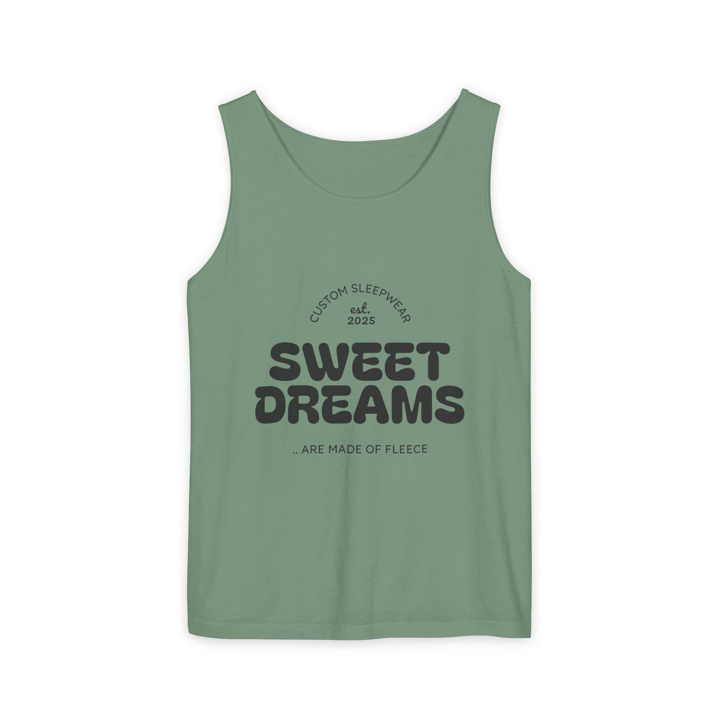 Sweet Dreams Tank Top | Unisex Garment-Dyed Sleepwear, Relaxation Wear, Gift for Sleep Lovers, Lazy Days, Summer Vibe