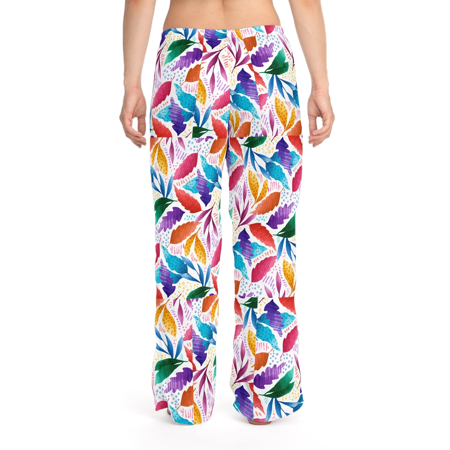 Vibrant Floral Women's Pajama Pants, Cozy Lounge Wear, Sleep Trousers, Relaxing Evening Attire, Tropical Patterned PJs