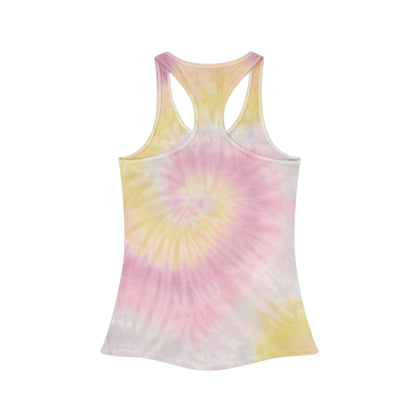 Surfing the Wave Tie Dye Racerback Tank Top, Summer Top, Beachwear, Festival Outfit, Workout Shirt, Gift for Surfers